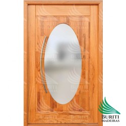 Porta Pivotante Valentina + Batente + Puxador - Angelim Pedra